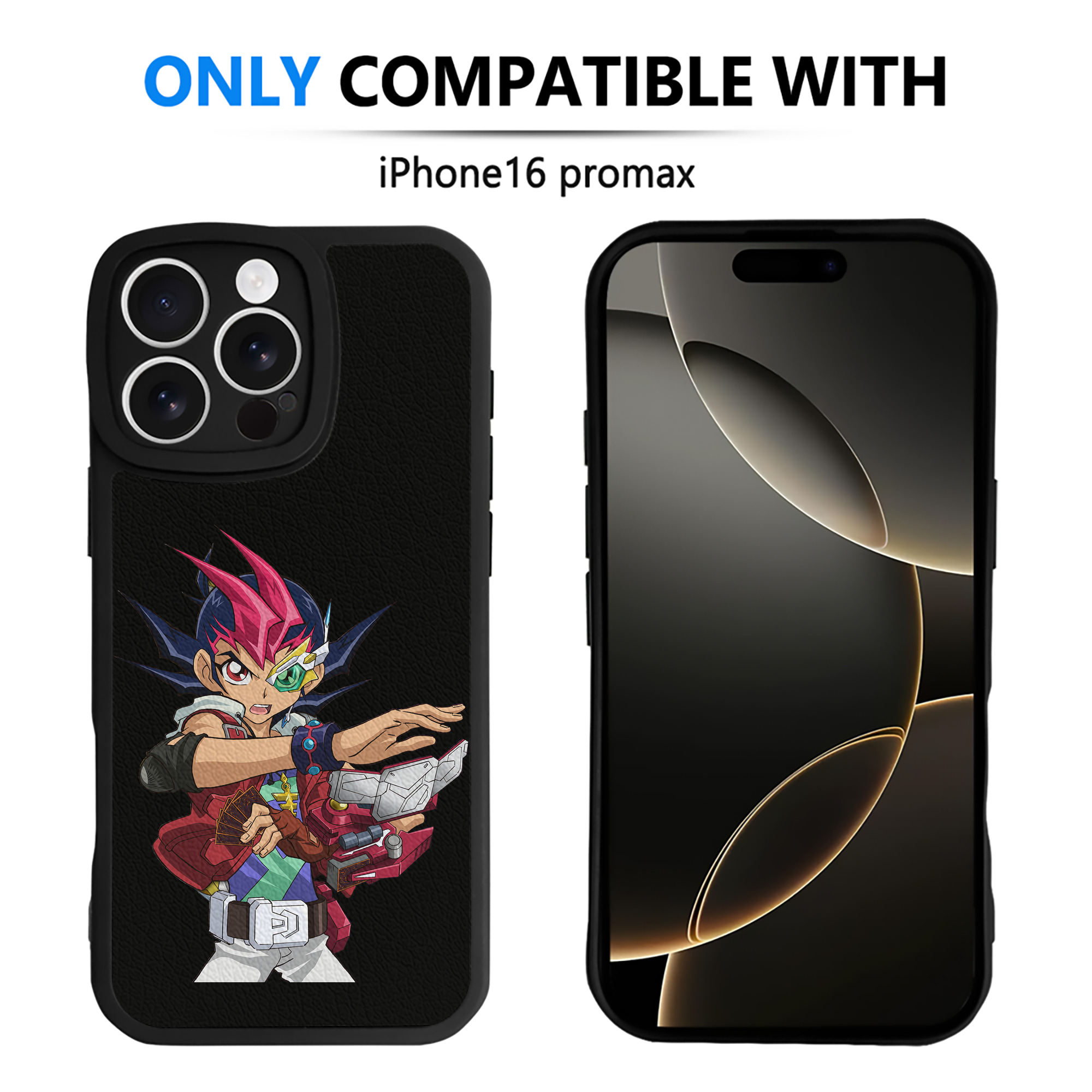 （画像用） 遊☆戯☆王 Yu-Gi-Oh! 【iPhone 16シリーズ対応】シリコンスマホケース（レザー調） 材質：シリコン
